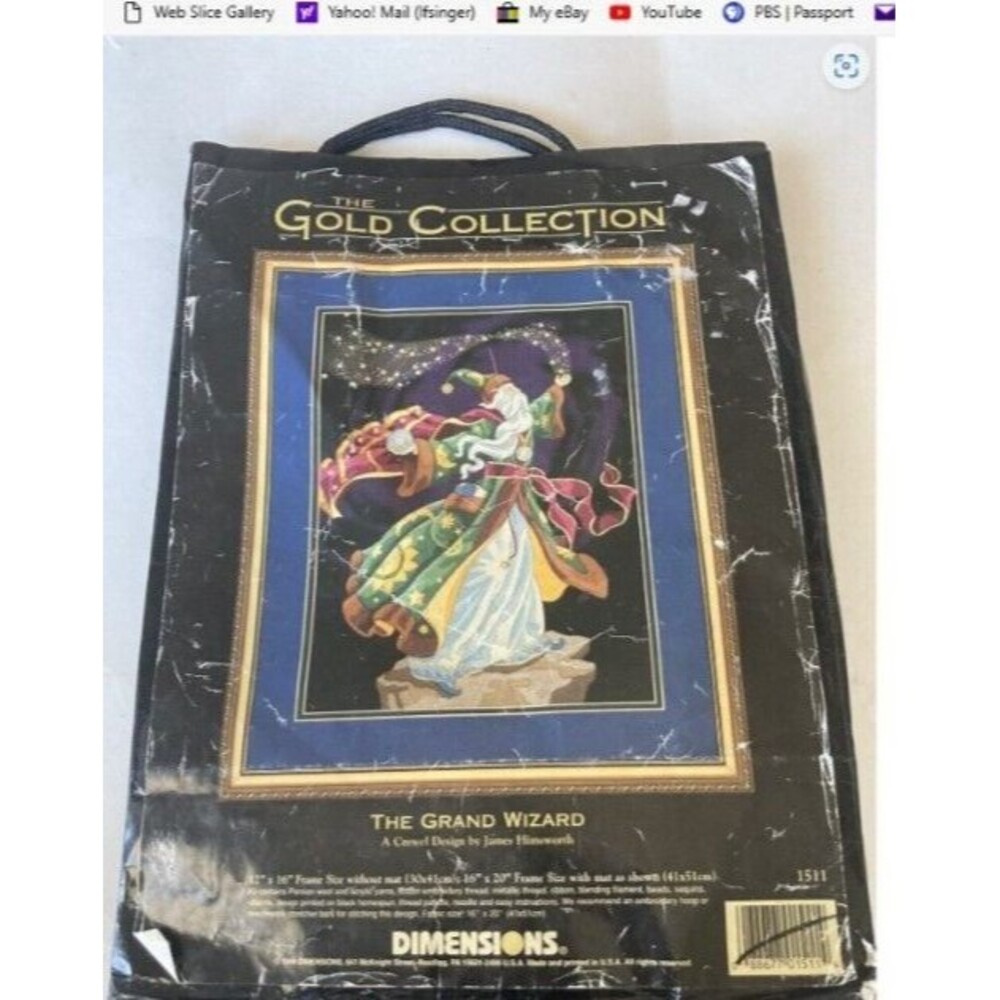 Dimensions Gold Collection Embroidery Kit #1511 The Grand Wizard VTG 1998 NOS